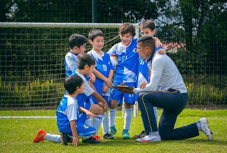 Equipo de futbol de niños