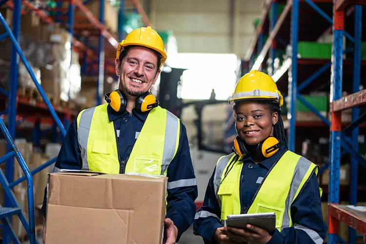 Personas trabajadoras sonriendo