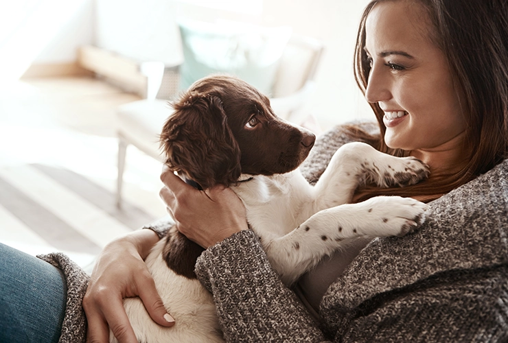 Mujer con perro