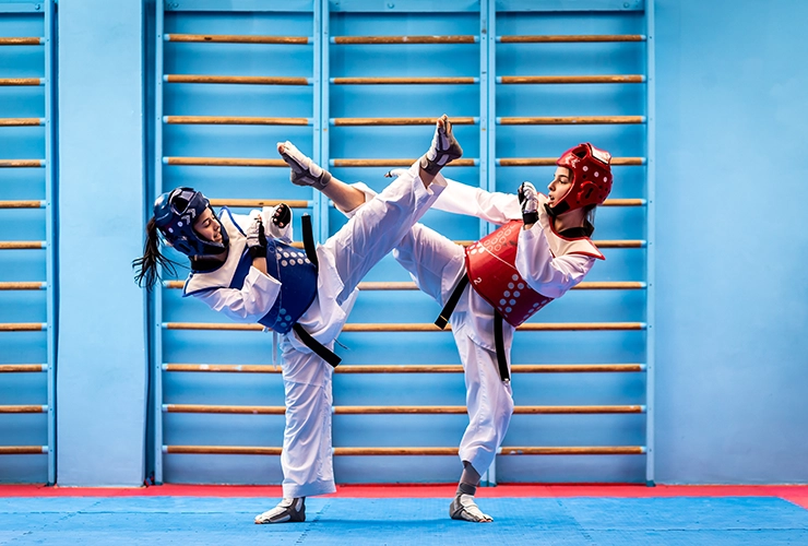 Clase de Taekwondo para niños