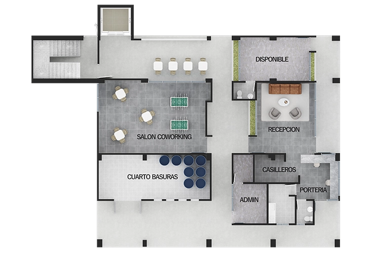 Imagen del plano del apartamento del proyecto de vivienda Pamplona