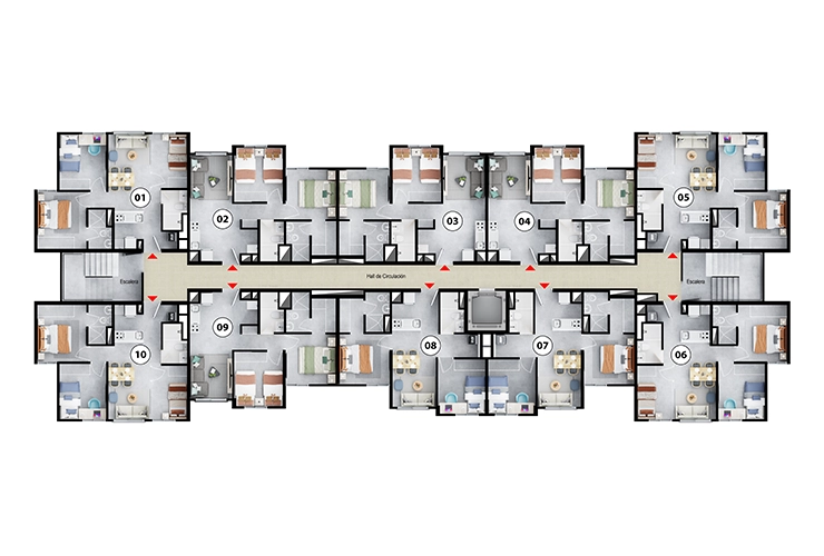 Imagen del plano del Proyecto de vivienda Inari Colsubsidio