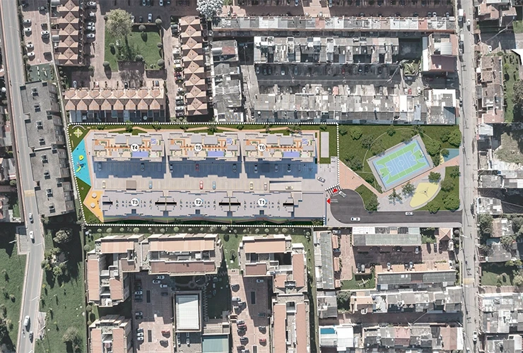 Imagen del plano del Proyecto de vivienda Inari Colsubsidio