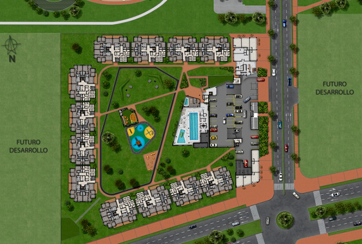 Imagen del plano del proyecto de vivienda Arborea Alameda