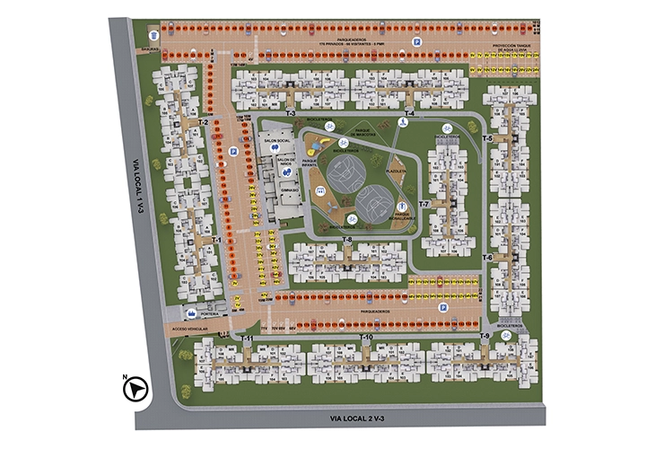 Imagen del plano del Proyecto de vivienda Bosques de Arrayan Colsubsidio