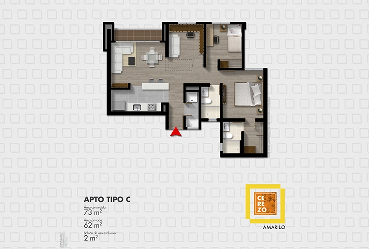 Imagen del plano del proyecto de vivienda Cerezo