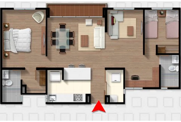 Imagen de planos del proyecto de vivienda Huertas Oriental