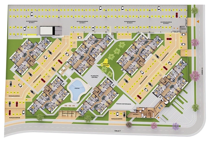 Imagen del plano del proyecto de vivienda Payandé