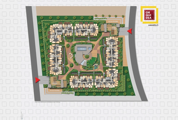 Imagen del plano del proyecto de vivienda Orquídea