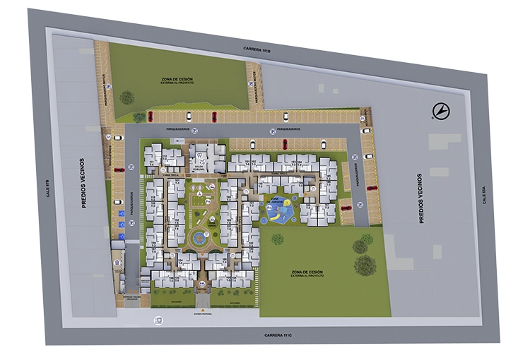 Imagen del plano del proyecto de vivienda Villa Fiorita