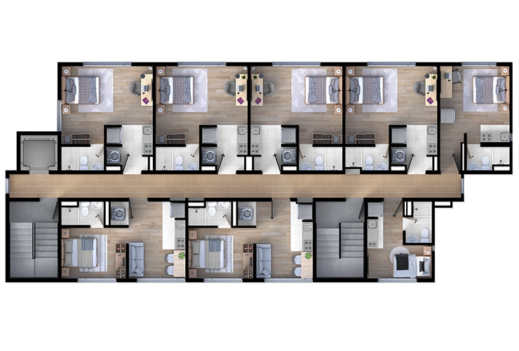 Imagen del plano del Proyecto de vivienda Karakali Colsubsidio