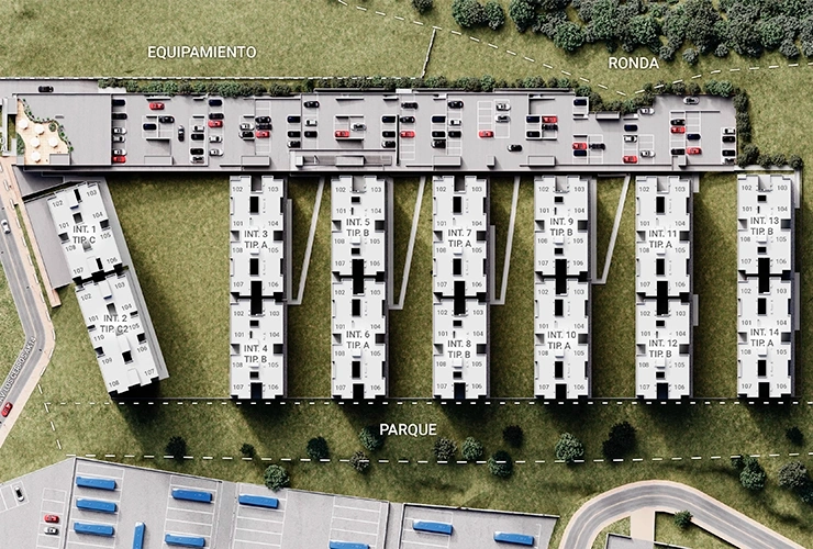 Imagen del plano del Proyecto de vivienda La Arboleda Colsubsidio