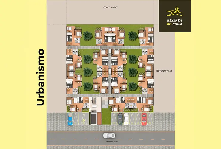 Urbanismo del apartamento del proyecto de vivienda Reserva del Nogal