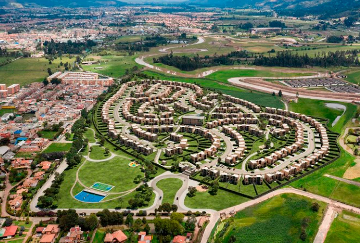 vista aerea del proyecto de vivienda Hacienda Samaria