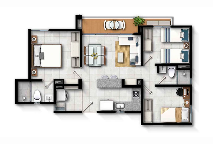 Imagen del plano del proyecto de vivienda Puerto Tranquilo