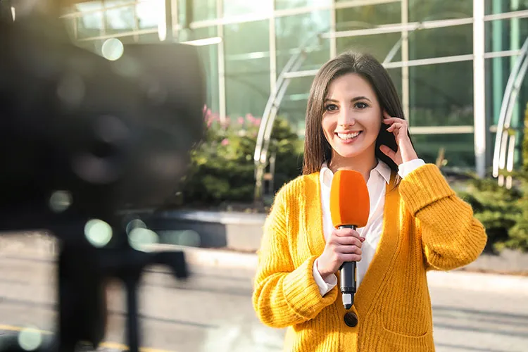 Mujer reportera