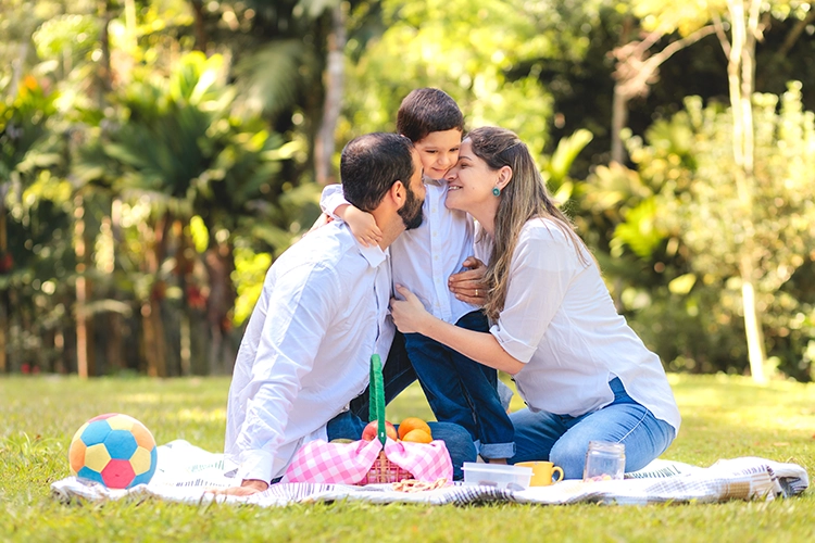  Familia reunida en un día de picnic