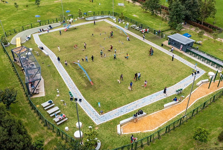 Parque de adiestramiento canino