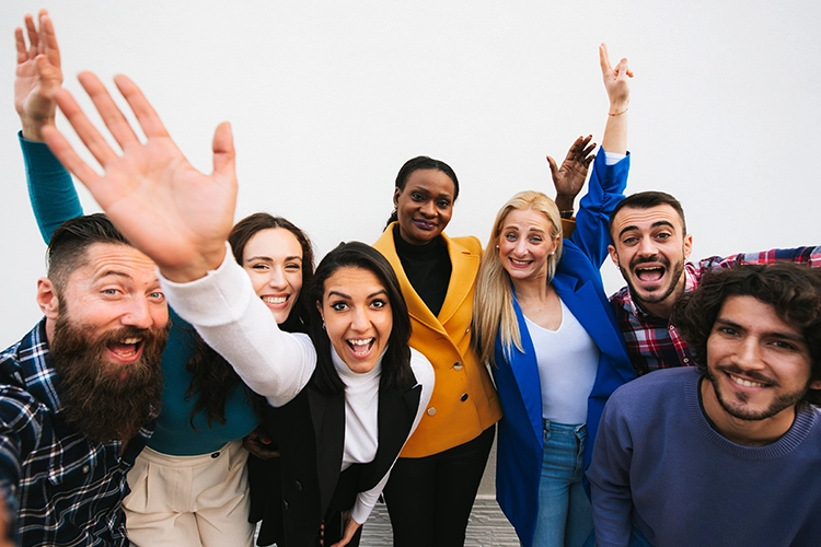 Grupo de personas felices