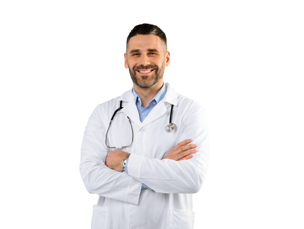 Medico sonriendo