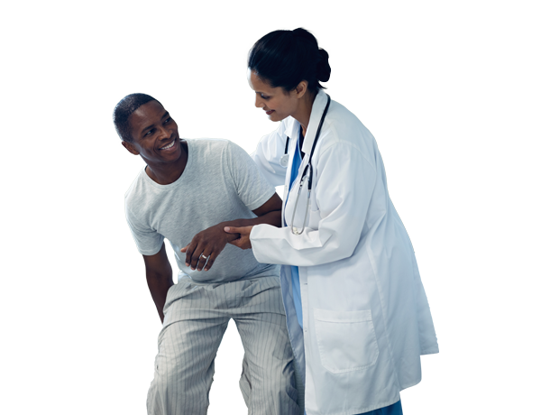 Persona con su medico