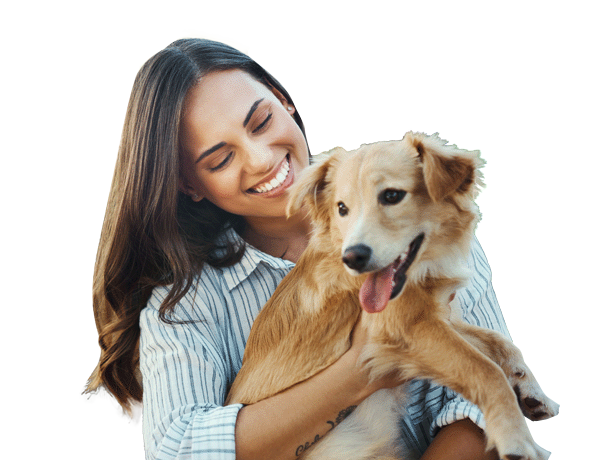Mujer con su perro