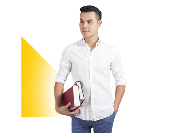 Joven sosteniendo un libro