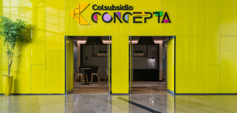 Fachada muestra la entrada al espacio Concepta de Colsubsidio