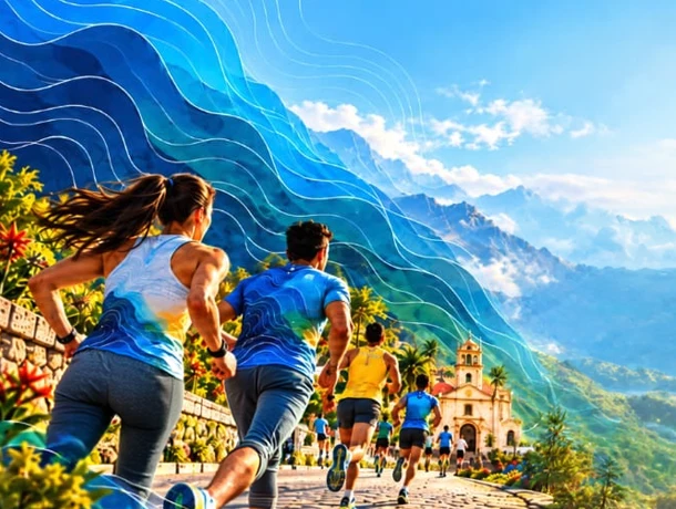 Personas corren en la media maratón de Cundinamarca
