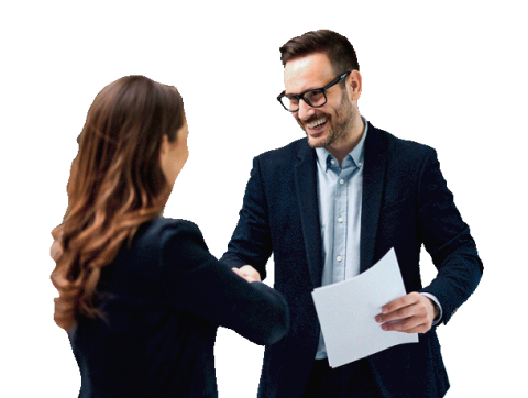 Personas cerrando trato