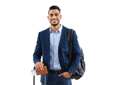 Persona lista para viajar