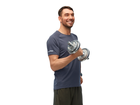 Hombre con pesa