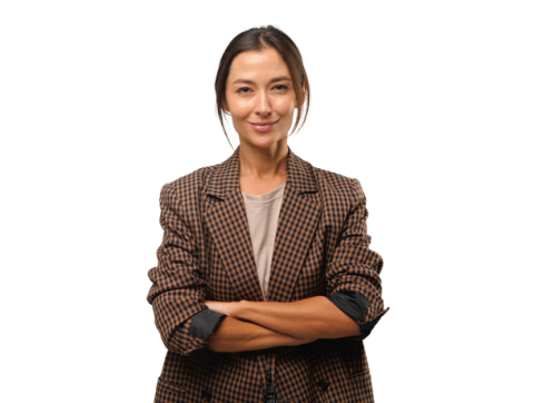 Mujer mirando al frente