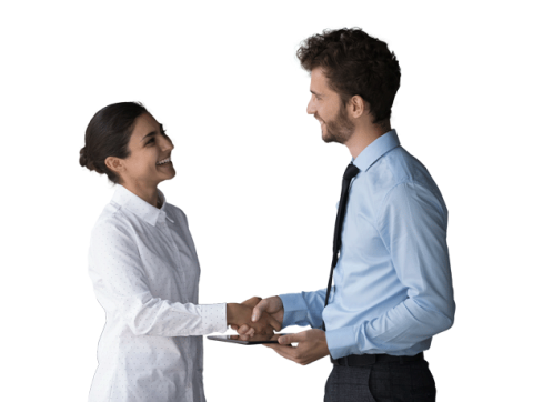 Personas cerrando trato