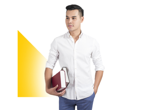 Joven sosteniendo un libro